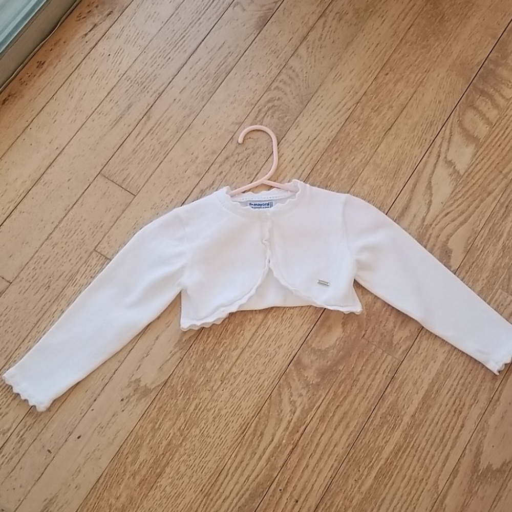 White Mayoral 18 Month, Single Button Cardigan